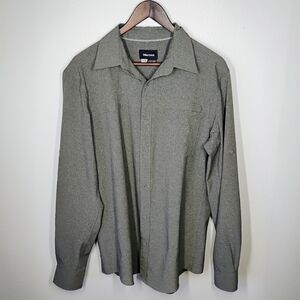 Marmot Vented Outdoor Shirt Long Sleeve Gray Hiking Fishing Men's Size Medium